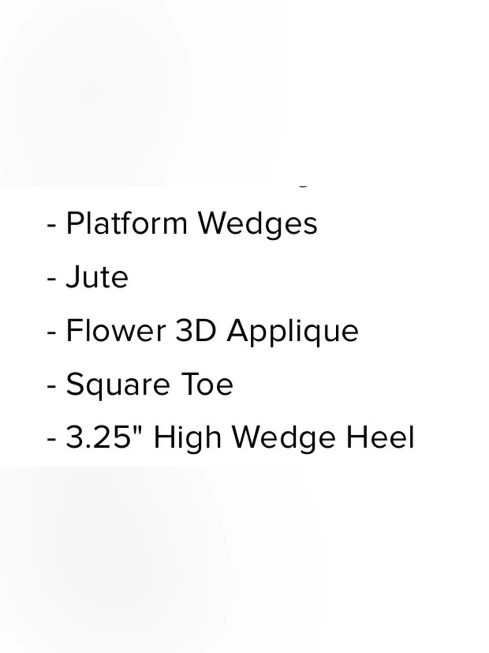 Fashion Nova Black & White Floral Espadrille Wedge Sandals